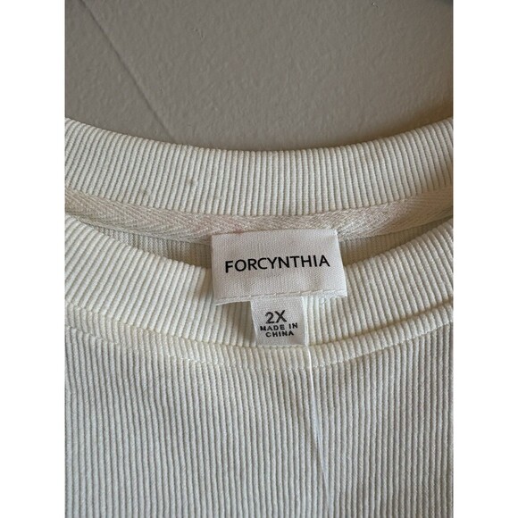 For Cynthia Cream & Floral Pleated Sleeveless Midi Tank Dress‎ Lined NEW SZ 2X - Picture 3 of 11